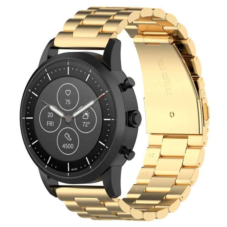 22mm Steel Wrist Strap Watch Band for Fossil Hybrid Smartwatch HR, Male Gen 4 Explorist HR / Male Sport