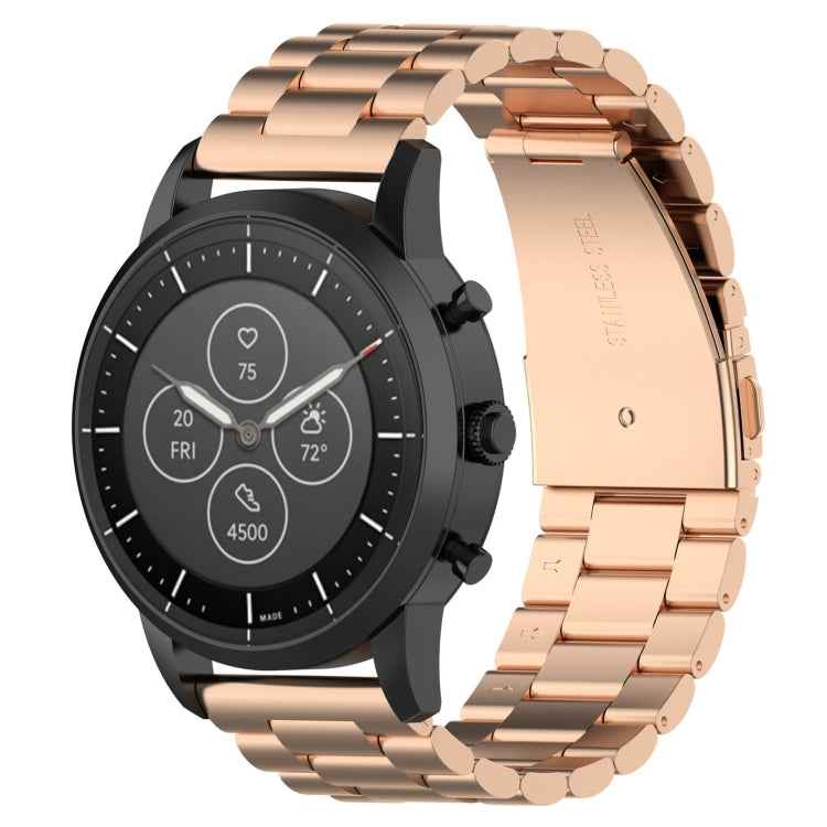22mm Steel Wrist Strap Watch Band for Fossil Hybrid Smartwatch HR, Male Gen 4 Explorist HR / Male Sport
