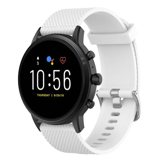 22mm Texture Silicone Wrist Strap Watch Band for Fossil Gen 5 Carlyle, Gen 5 Julianna, Gen 5 Garrett, Gen 5 Carlyle HR