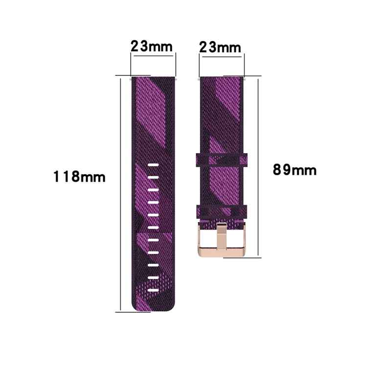 23mm Stripe Weave Nylon Wrist Strap Watch Band for Fitbit Versa 2, Fitbit Versa, Fitbit Versa Lite, Fitbit Blaze