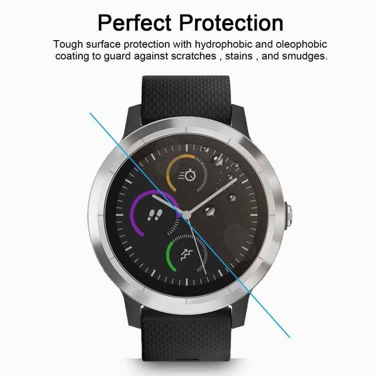 2 PCS ENKAY Hat-Prince for Garmin vivoactive 3 Smart Watch 0.2mm 9H Surface Hardness 2.15D Explosion-proof Tempered Glass Screen Film