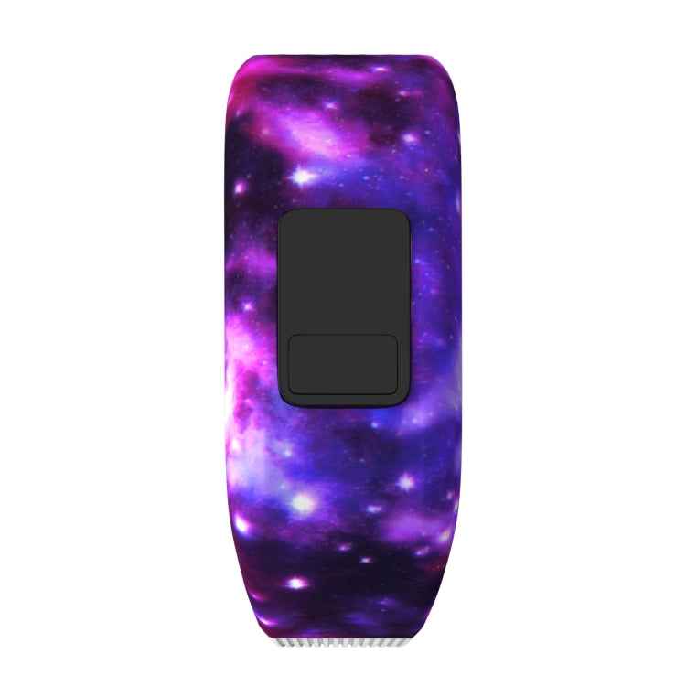 Colourful Feathers Pattern Silicone Sport Watch Band for Garmin Vivofit JR, Size: Large