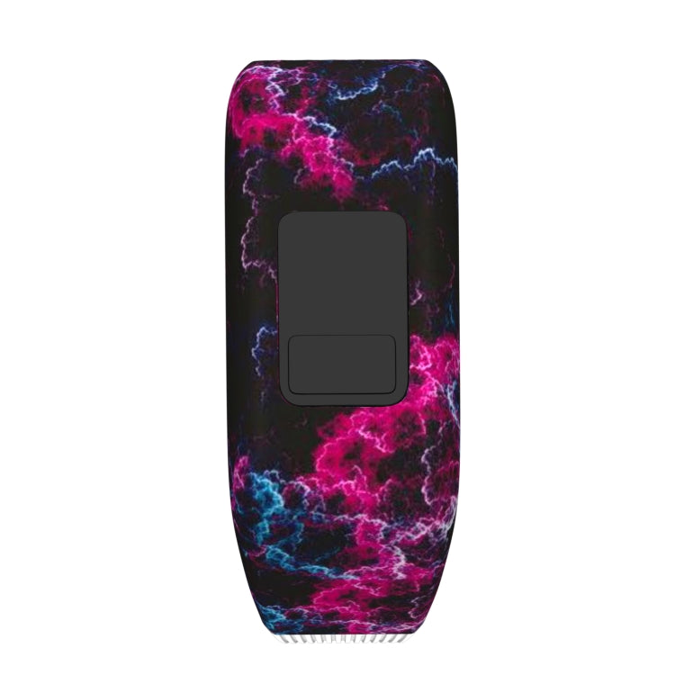 Colourful Feathers Pattern Silicone Sport Watch Band for Garmin Vivofit JR, Size: Large