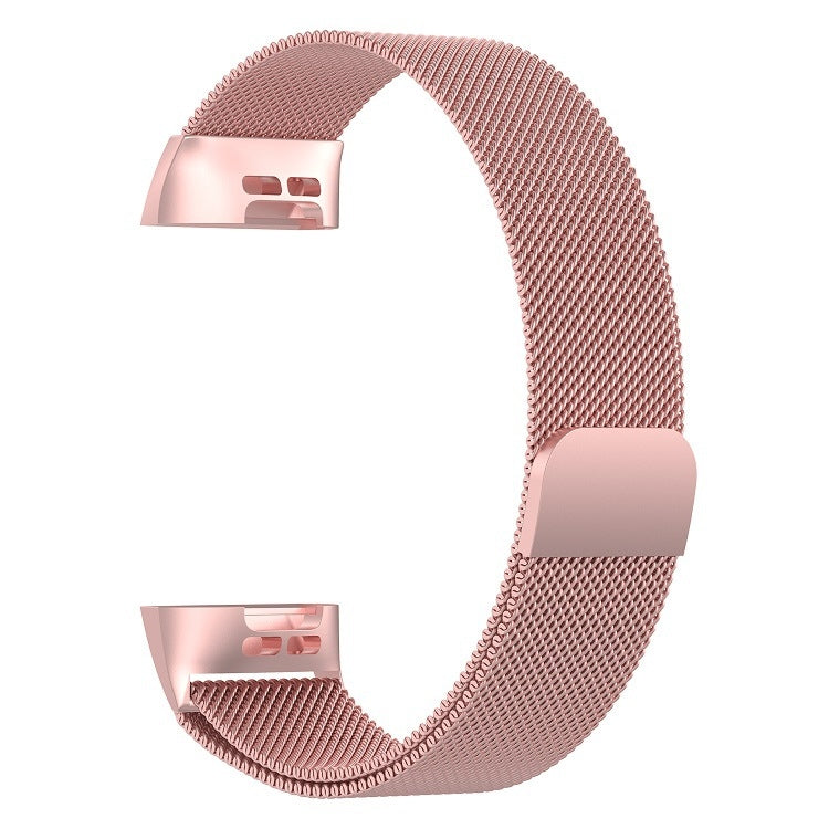 Stainless Steel Magnet Watch Band for FITBIT Charge 3, Size:Large, 217x18mm