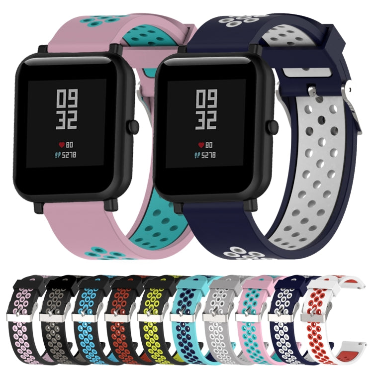 Double Colour Silicone Sport Watch Band for Xiaomi Huami Amazfit Bip Lite Version 20mm