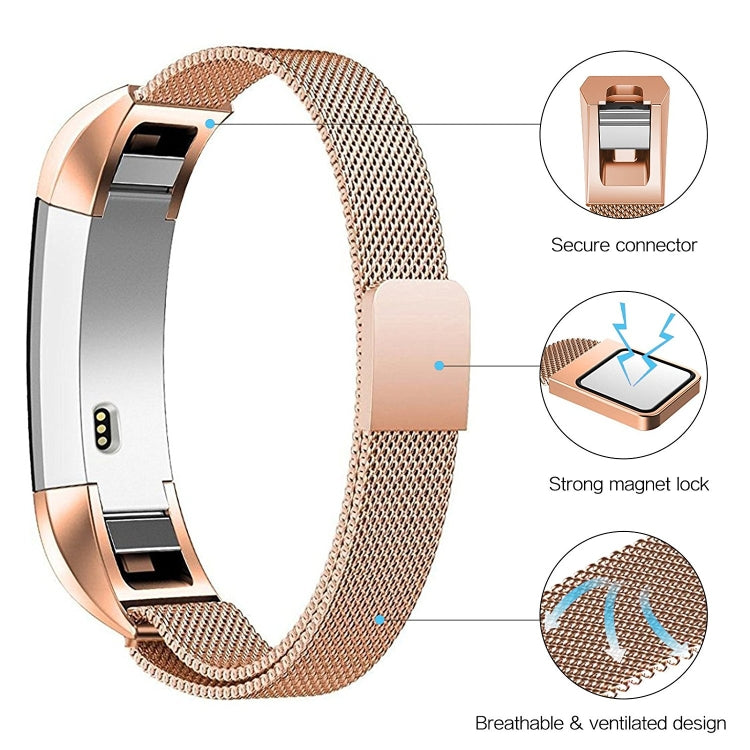 Stainless Steel Magnet Watch Band for FITBIT Alta,Size:Small,130-170mm