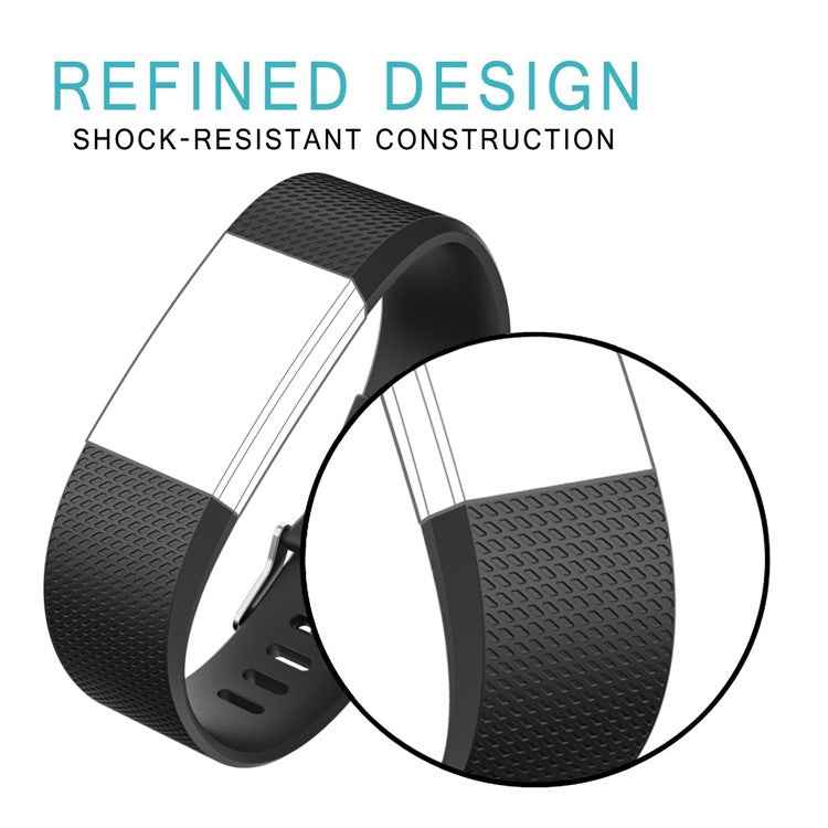 Square Pattern Adjustable Sport Watch Band for FITBIT Charge 2, Size: S, 10.5x8.5cm, S, Grey, S, Blue, S, White, S, Aurora Blue, S, Black, S, Light Pink, S, Mint Green, Coral Red, S, Navy Blue, S, Dark Purple, S, Purple, S, Cyan, S, Pink, S, Red, S, Gr...
