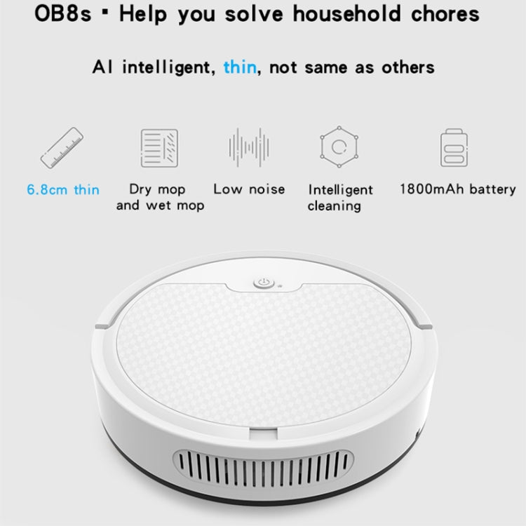BOWAI OB8S Household Intelligent Path Charging Sweeping Robot, OB8S (Black), OB8S (White)