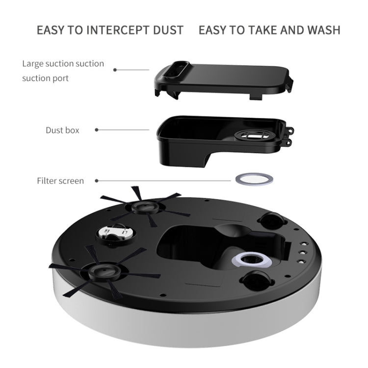 BOWAI OB12 Household Intelligent USB Charging Sweeping Robot, OB12 (Black), OB12 (White)