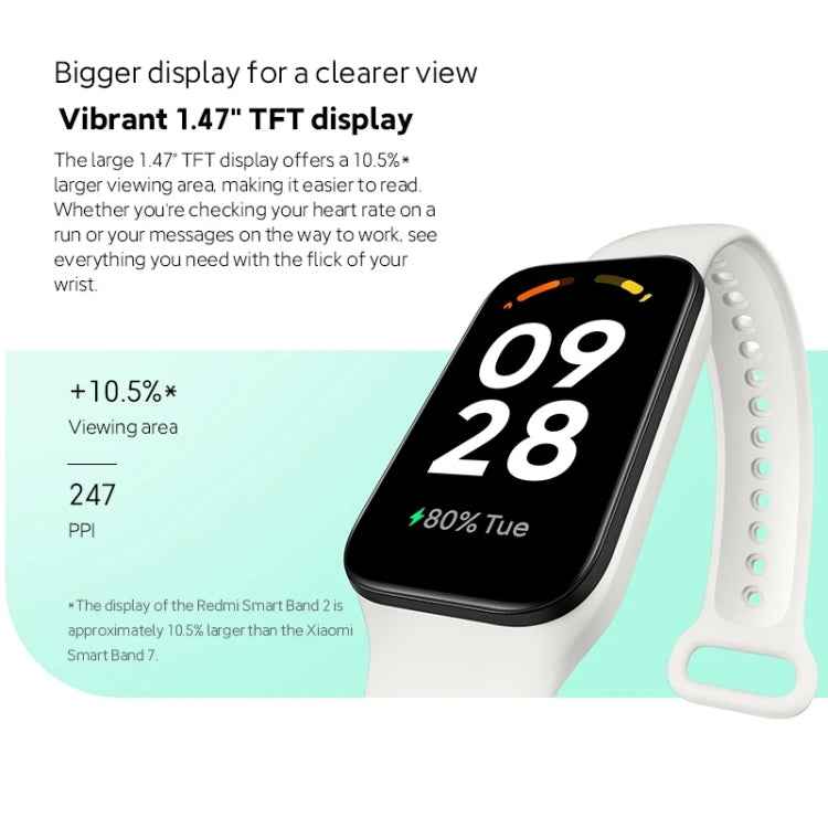 Original Xiaomi Redmi Smart Wristband 2 Fitness Bracelet, 1.47 inch Color Touch Screen, Support Sleep Track / Heart Rate Monitor