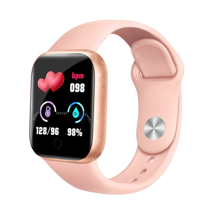 Y68 1.44 inch Smart Watch, Support Heart Rate Blood Pressure Blood Oxygen Monitoring, Y68 Black, Y68 Pink, Y68 White, Y68 Silver Black
