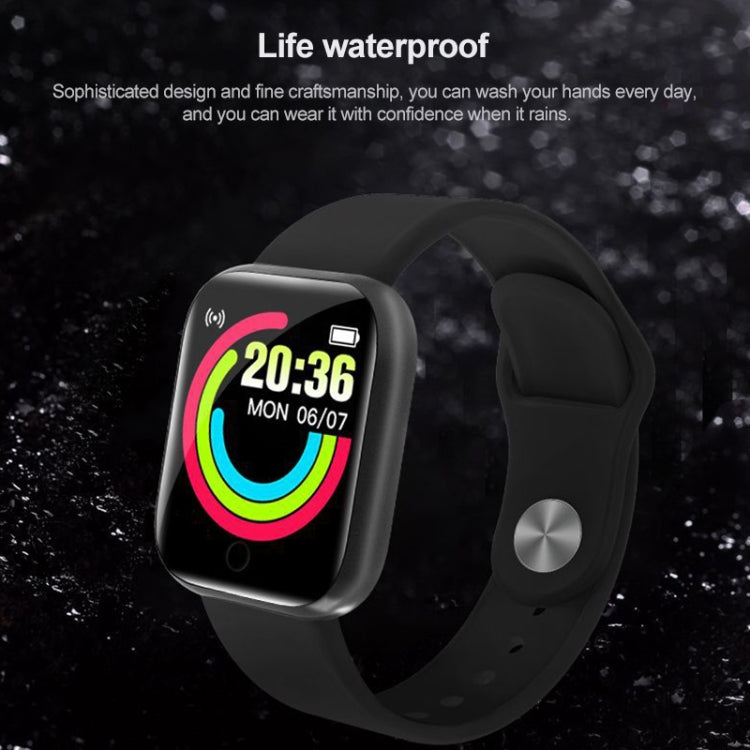 Y68 1.44 inch Smart Watch, Support Heart Rate Blood Pressure Blood Oxygen Monitoring, Y68 Black, Y68 Pink, Y68 White, Y68 Silver Black