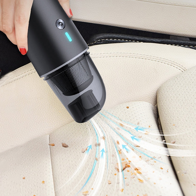 Car / Household Wireless Portable 90W Handheld Powerful Vacuum Cleaner, Navy Blue, White