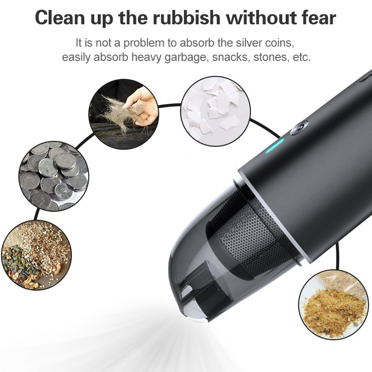 Car / Household Wireless Portable 90W Handheld Powerful Vacuum Cleaner, Navy Blue, White