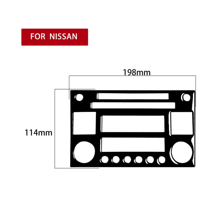 For Nissan 350Z 2003-2009 Car CD Radio Playback Panel Decorative Stickers, Left and Right Drive Universal, Car CD Radio Playback Panel