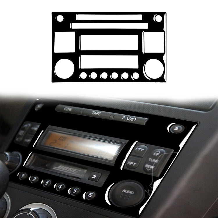 For Nissan 350Z 2003-2009 Car CD Radio Playback Panel Decorative Stickers, Left and Right Drive Universal, Car CD Radio Playback Panel