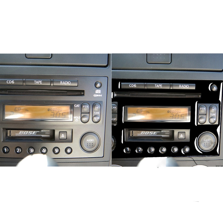 For Nissan 350Z 2003-2009 Car CD Radio Playback Panel Decorative Stickers, Left and Right Drive Universal, Car CD Radio Playback Panel