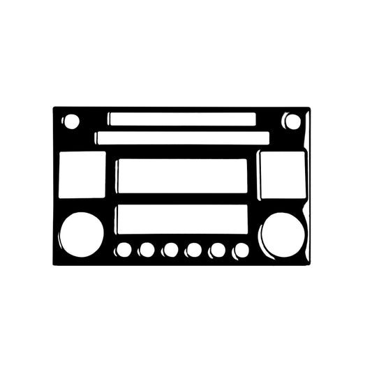 For Nissan 350Z 2003-2009 Car CD Radio Playback Panel Decorative Stickers, Left and Right Drive Universal, Car CD Radio Playback Panel