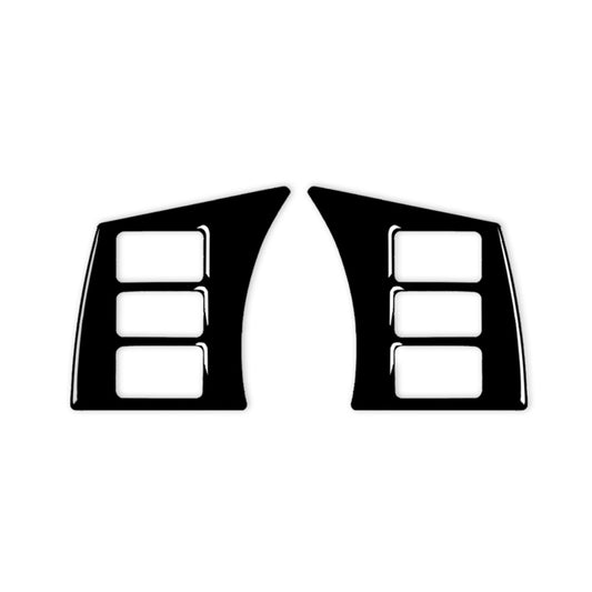 2 pegatinas decorativas para el marco del botón del volante tipo A de Nissan 350Z (2003-2009), universales para volante izquierdo y derecho.