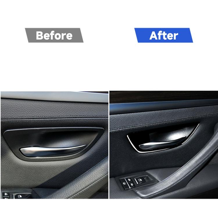 For BMW 5 Series F10 2011-2017 4pcs Car Door Handle Frame Decorative Sticker,Left and Right Drive Universal, Door Handle Frame