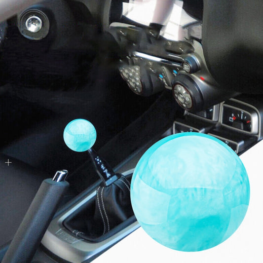 Car Modified Marble Star Gear Head Shifter Cover with Adapter, Light Blue, Purple, Pink, Green, Light Green