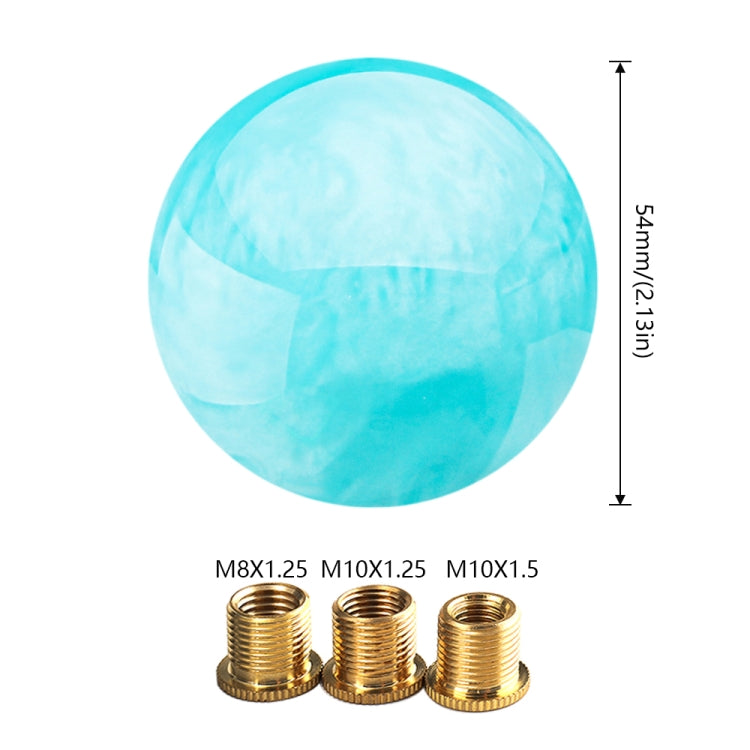 Car Modified Marble Star Gear Head Shifter Cover with Adapter, Light Blue, Purple, Pink, Green, Light Green