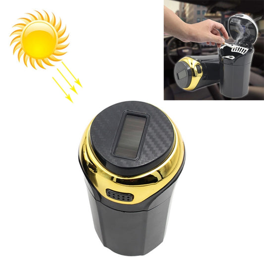 N12B Car Creative Ashtray Solar Power With Light And Cover Car Supplies, N12B