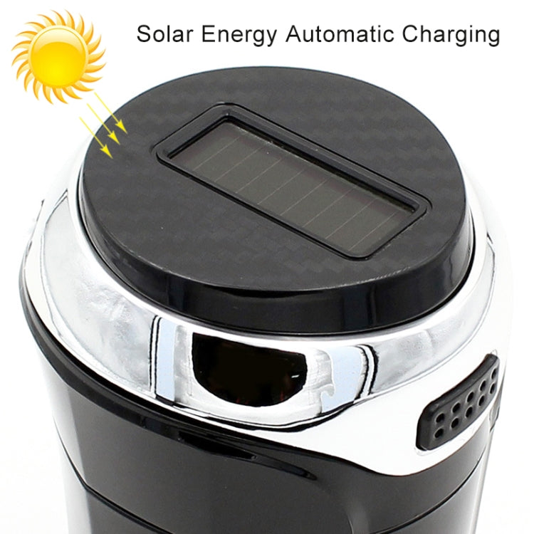 N12B Car Creative Ashtray Solar Power With Light And Cover Car Supplies, N12B
