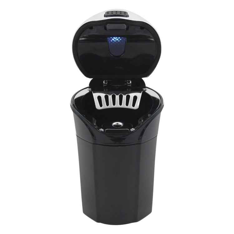 N12B Car Creative Ashtray Solar Power With Light And Cover Car Supplies