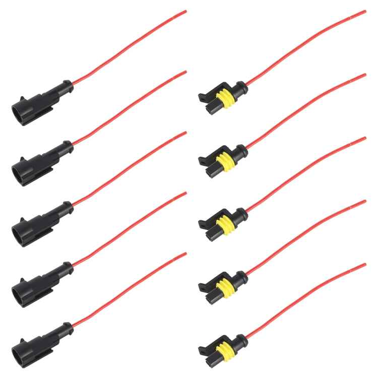 10pcs 1P Car Waterproof Plug Car Connector Plug-In, Length：10cm, 1P