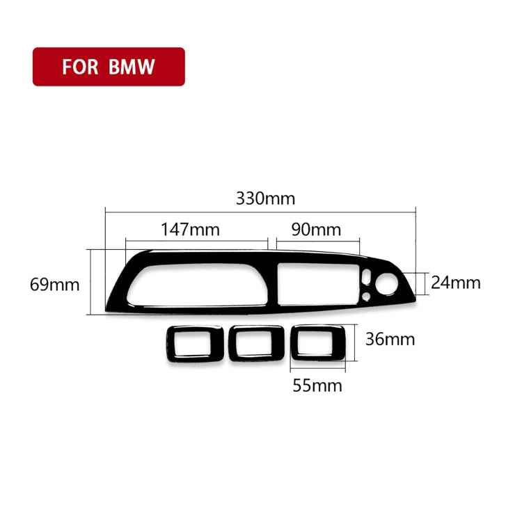 Car Right Drive Window Lift Panel + Start Button Decorative Sticker for BMW X5 E70 2008-2013 / X6 E71 2009-2014