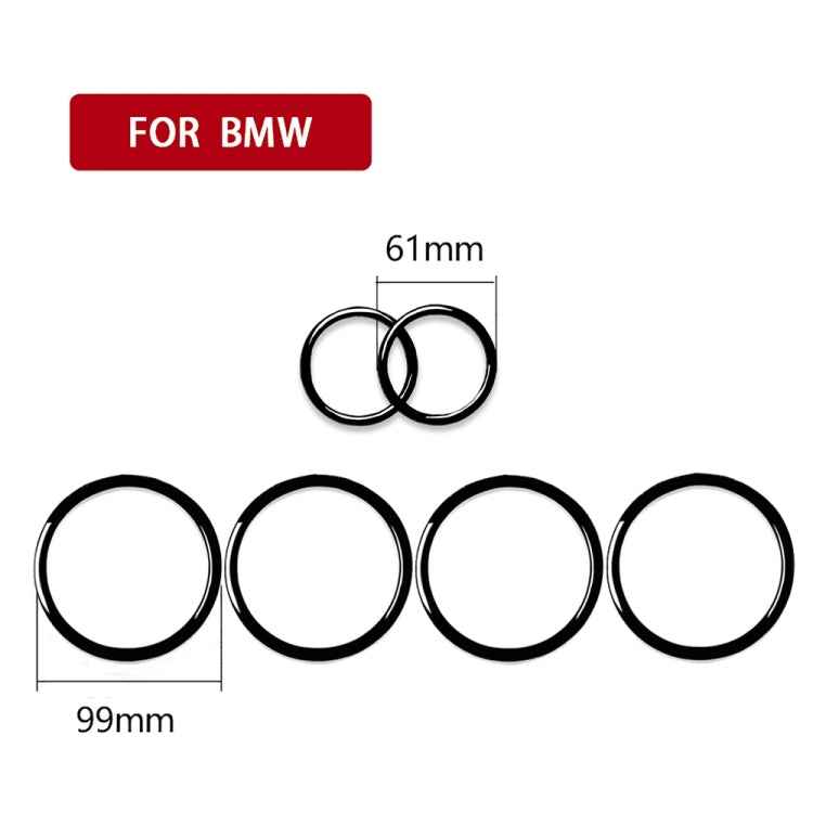 6pcs / Set Car Door Horn Ring Decorative Sticker for BMW X5 E70 2008-2013 / X6 E71 2009-2014, Left and Right Drive Universal