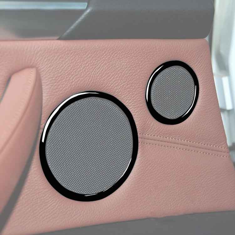 6pcs / Set Car Door Horn Ring Decorative Sticker for BMW X5 E70 2008-2013 / X6 E71 2009-2014, Left and Right Drive Universal