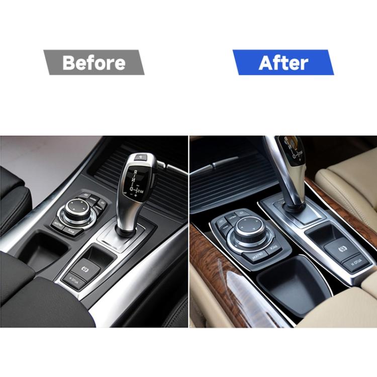 Car Right Drive Gear Panel Decorative Sticker for BMW X5 E70 2008-2013 / X6 E71 2009-2014, Right Drive Gear Panel