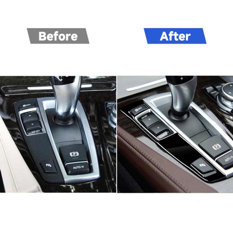 Car Left Drive Gear Panel Single Key Decorative Sticker for BMW Series 5 F10 2011-2017, For Series 5 F10 Single Key, Left Drive