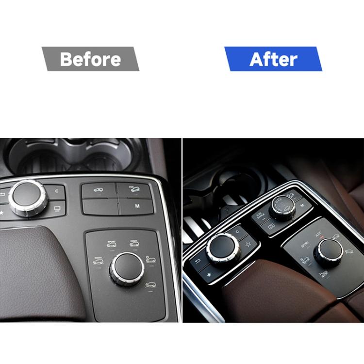 Car Left Drive Central Armrest Box Multimedia Panel Decorative Sticker For Mercedes-Benz GLE 2015-2018/GLS 2016-2018/M-class 2012-2015, For GLE 2015-2018, 49 Multimedia Panel, Left Drive