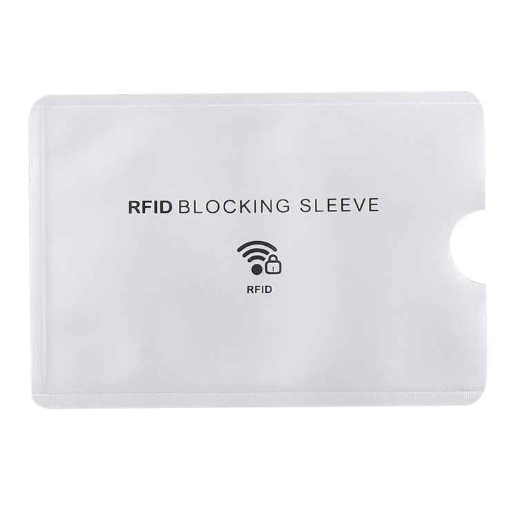 100pcs Aluminum Foil Anti Theft RFID Blocking Sleeve Card Protector, Size: 9.1*6.3cm, RFID Blocking Sleeve 100pcs