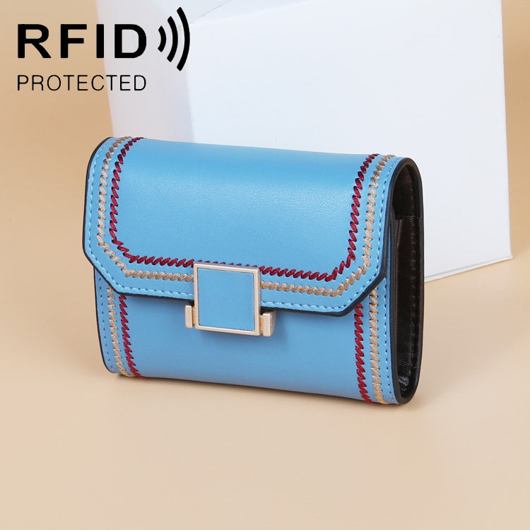 KB190 Cover Type Snap Button Cowhide Leather Organ Shape Multiple Card Slots Anti-magnetic RFID Wallet for Ladies, KB190 Purple, KB190 Red, KB190 Rose Red, KB190 Army Green, KB190 Black, KB190 Dark Blue, KB190 Pink, KB190 Lake Blue, KB190 Light Purple