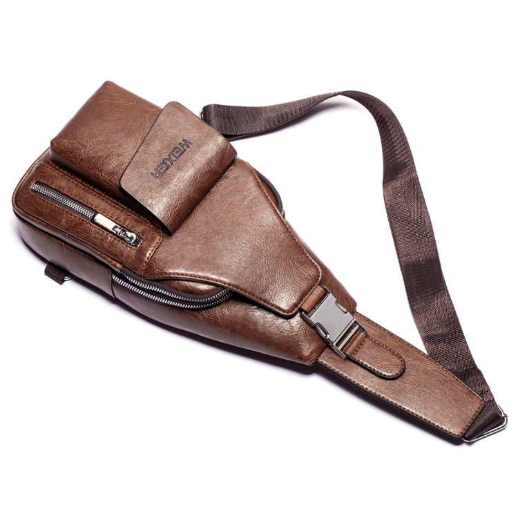 WEIXIER 9525 Men Leisure Style PU Leather Single Shoulder Crossbody Bag