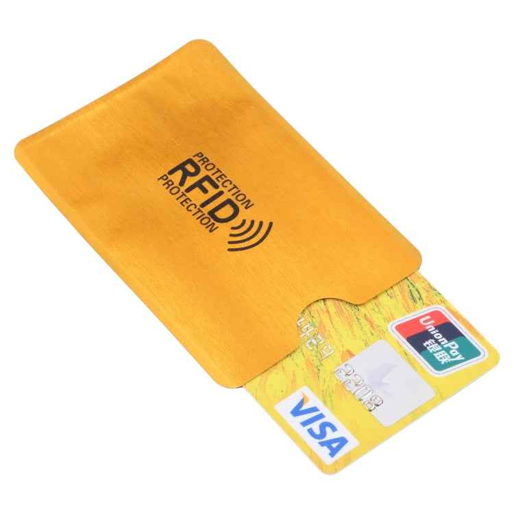 100 PCS Aluminum Foil Anti Theft RFID Blocking Sleeve Card Protector, Size: 9.1*6.3cm