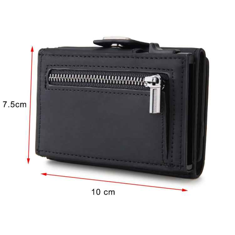 CH0727-1 RFID Carbon Fiber Zipper Multifunctional Card Package