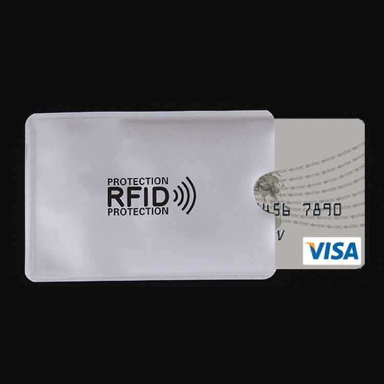 100 PCS Aluminum Foil Card Protective Cover Case RFID Blocking Safety Shield Identity Sleeves Cards Bag, Size: 9.1*6.3cm