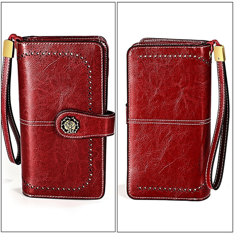 3556 Large Capacity Long Multi-function Anti-magnetic RFID Wallet Clutch for Ladies with Card Slots