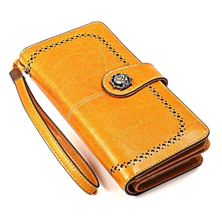 3556 Large Capacity Long Multi-function Anti-magnetic RFID Wallet Clutch for Ladies with Card Slots