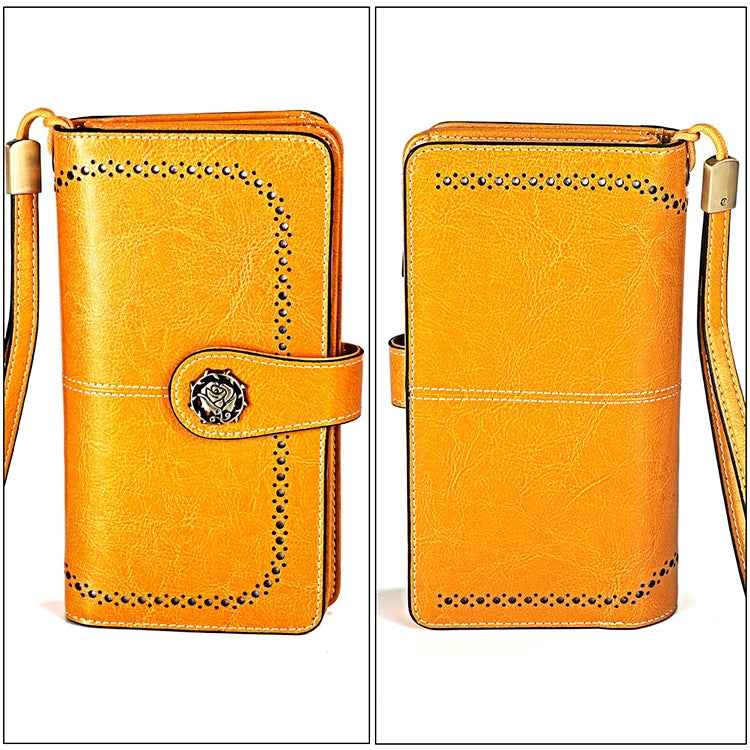 3556 Large Capacity Long Multi-function Anti-magnetic RFID Wallet Clutch for Ladies with Card Slots