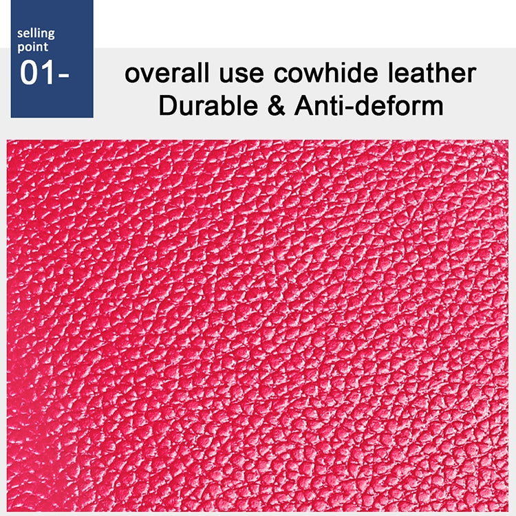 KB196 Top-grain Leather Large Capacity Multi-function 36-Bit Anti-magnetic RFID Organ Card Package Wallet