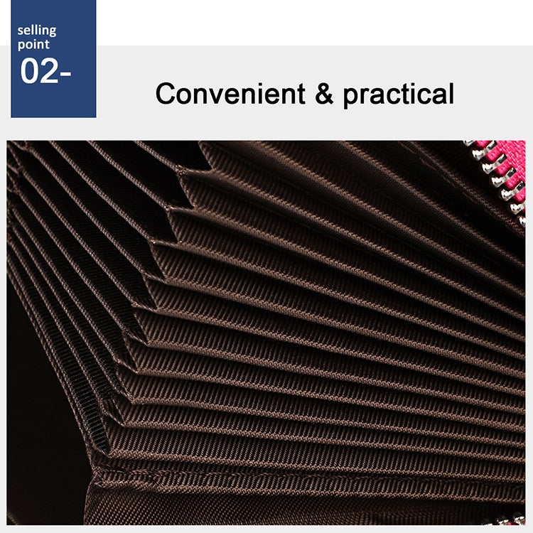 KB196 Top-grain Leather Large Capacity Multi-function 36-Bit Anti-magnetic RFID Organ Card Package Wallet