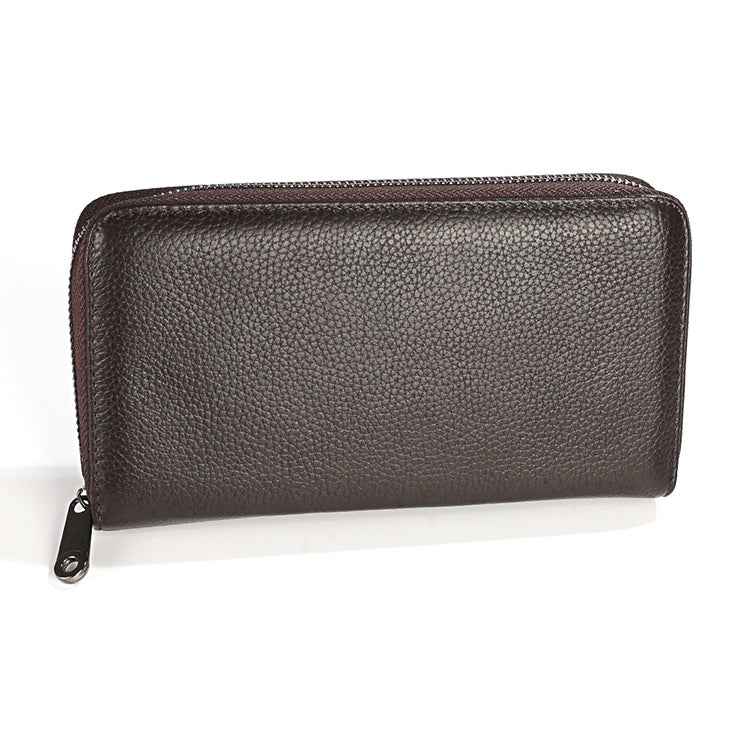 KB196 Top-grain Leather Large Capacity Multi-function 36-Bit Anti-magnetic RFID Organ Card Package Wallet