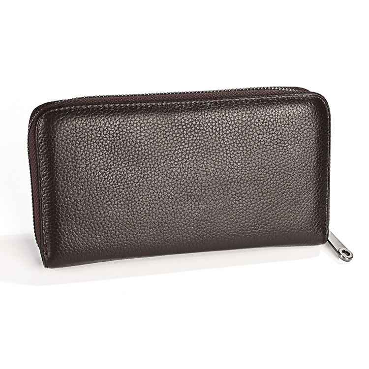 KB196 Top-grain Leather Large Capacity Multi-function 36-Bit Anti-magnetic RFID Organ Card Package Wallet