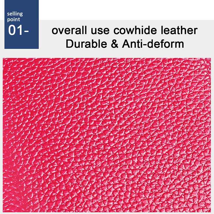 KB196 Top-grain Leather Large Capacity Multi-function 36-Bit Anti-magnetic RFID Organ Card Package Wallet
